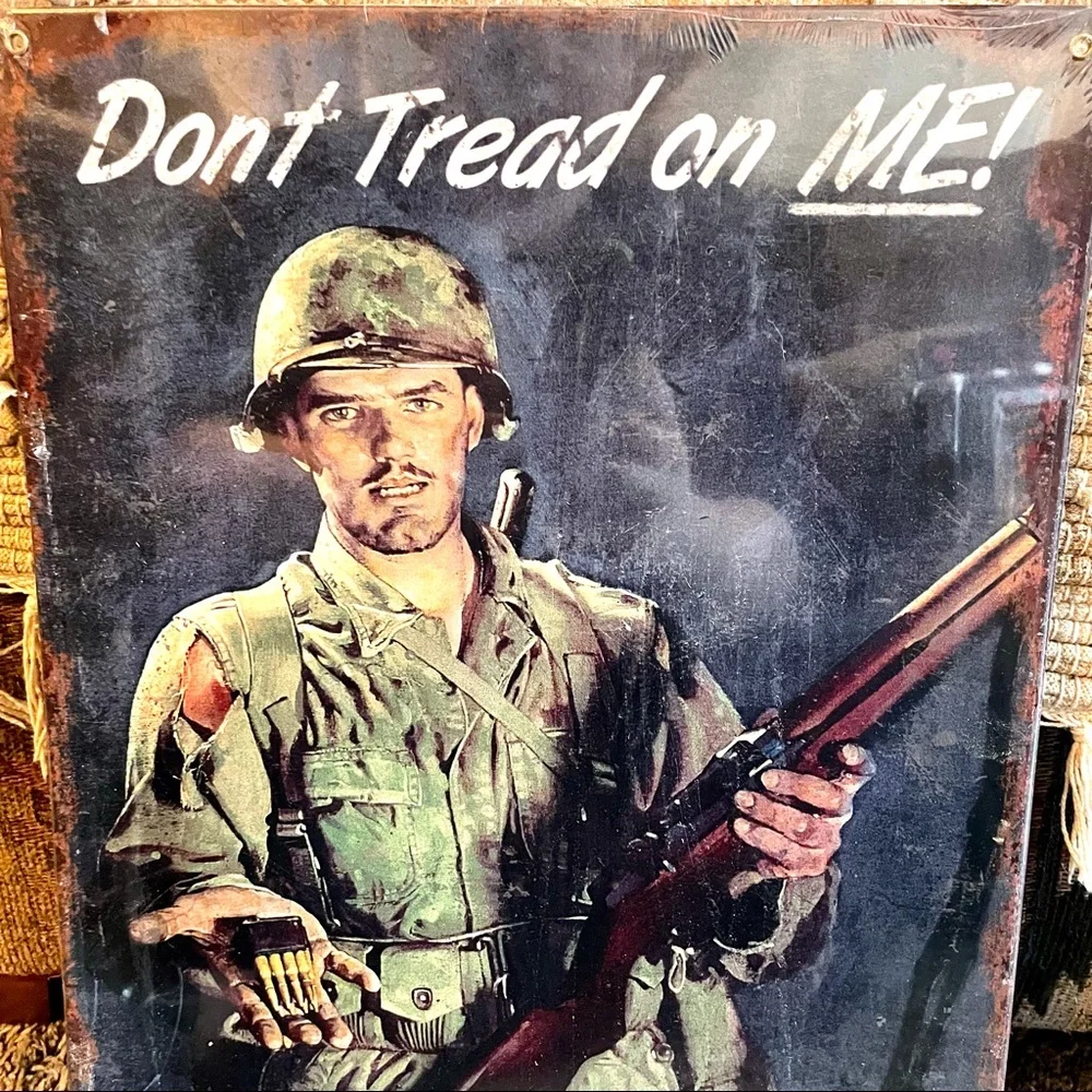 NEW Heavy Duty Steel Don’t Tread On Me The M-1 Does My Talking Metal Sign